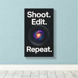 Shoot Edit Repeat – Cosmic Photography Wanddoek Canvas Afdruk