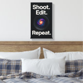 Shoot Edit Repeat – Cosmic Photography Wanddoek Canvas Afdruk (Insitu (Slaapkamer))