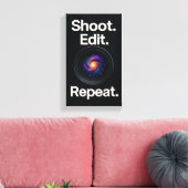 Shoot Edit Repeat – Cosmic Photography Wanddoek Canvas Afdruk (Insitu (Woonkamer))