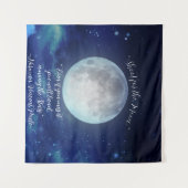 "Shoot for the Moon" citaat met Volle Maan Wandkleed (Voorkant (horizontaal))