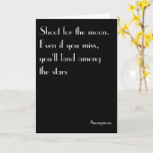 Shoot for the moon - verjaardag, opbeurende,  kaart (Gele Bloem)