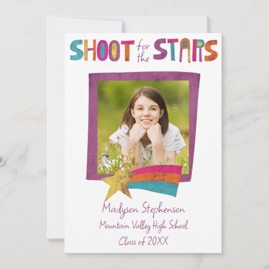 Shoot for the Stars Afstuderen Aankondiging (Voorkant)