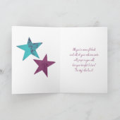 Shoot For The Stars Gefeliciteerd Aanmoediging Kaart (Binnen)