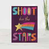 Shoot For The Stars Gefeliciteerd Aanmoediging Kaart (Voorkant)