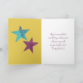 Shoot For The Stars Gefeliciteerd Aanmoediging Kaart (Binnen)