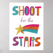 Shoot for the Stars Positieve boodschap Poster (Voorkant)