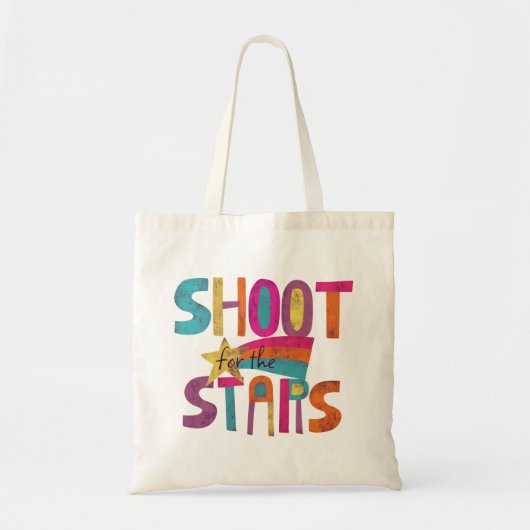 Shoot for the Stars Positieve boodschap Tote Bag (Voorkant)