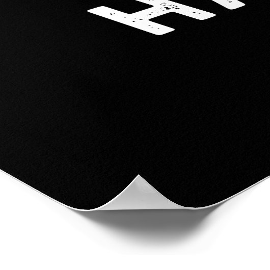 Shoot gebeurt Funny Camera Pun Dark BG Poster (Hoek)