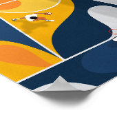 Shoot Hoops | Basketball Court van bovenaf Poster (Hoek)