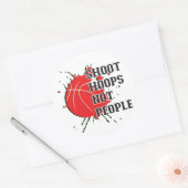 Shoot Hoops not People Polo Shirt Ronde Sticker (Envelop)