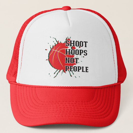 Shoot Hoops not People Trucker Pet (Voorkant)
