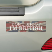 Shoot ik ben Britse bumper sticker (Op auto)