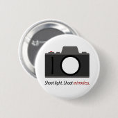"Shoot Mirrorless" Button voor fotograaf (Voorkant /achterkant)