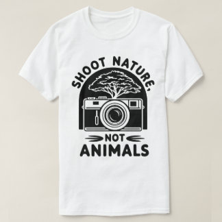 Shoot Natuur niet dieren Camera ontwerp T-shirt
