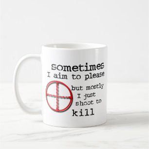 Shoot om Funny Mug Humor te doden Koffiemok