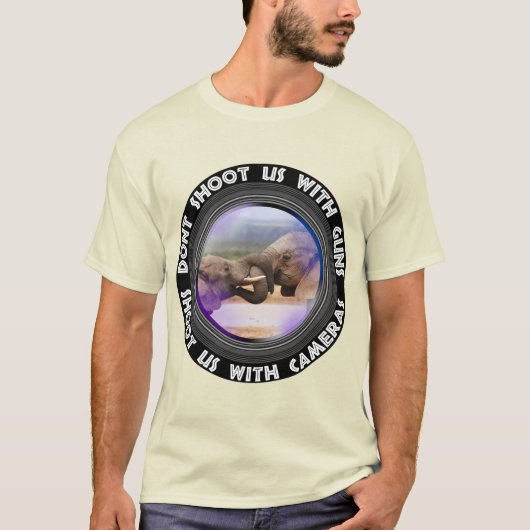 Shoot ons niet op Elephant Tug of War T-shirt (Voorkant)