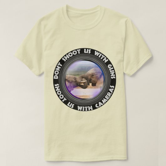 Shoot ons niet op Elephant Tug of War T-shirt (Design voorkant)