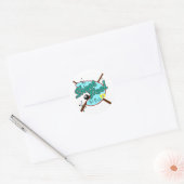 Shoot Pool, geen mensen! Ronde Sticker (Envelop)