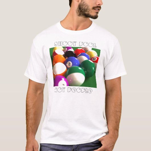 Shoot pool, geen mensen t-shirt (Voorkant)