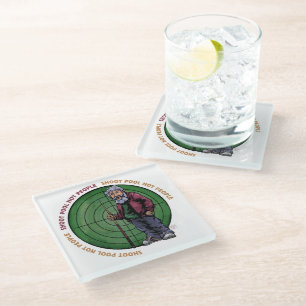 Shoot Pool niet mensen alstublieft Glazen Onderzetter