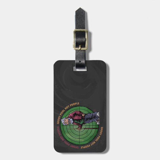 Shoot Pool not People Bagagelabel (Voorkant verticaal)