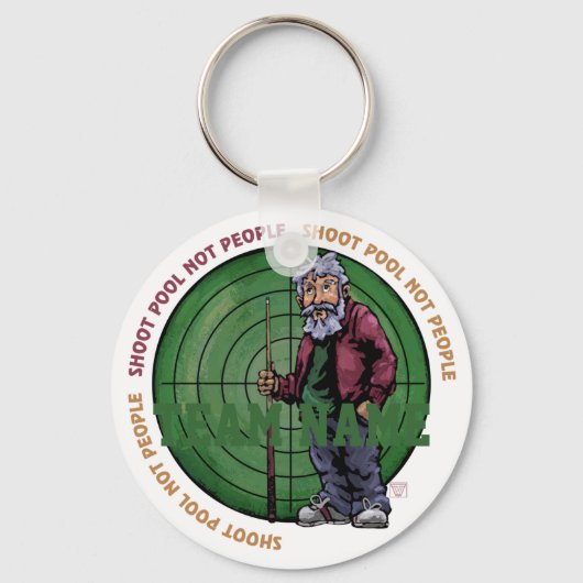 Shoot Pool not People Sleutelhanger (Voorkant)