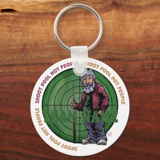 Shoot Pool not People Sleutelhanger (Voorkant)