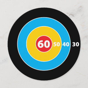 Shoot! Target Hunters 60th Birthday Invitation Kaart