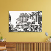 Shoot uit voor de St. Roch-kerk in Parijs Canvas Afdruk (Insitu (Woonkamer))