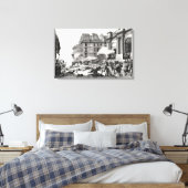 Shoot uit voor de St. Roch-kerk in Parijs Canvas Afdruk (Insitu (Slaapkamer))