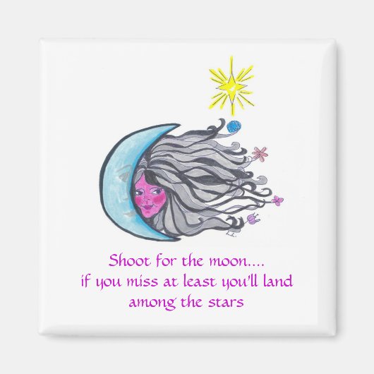 Shoot voor de maan magneet (Voorkant)