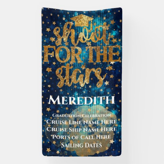 Shoot voor de Stars Afstuderen Cruise Door Spandoek (Verticaal)