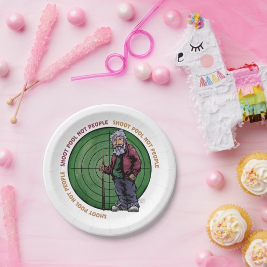 Shoot zwembad Niet mensen Papieren Bordje (Feest)