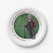 Shoot zwembad Niet mensen Papieren Bordje (Voorkant)