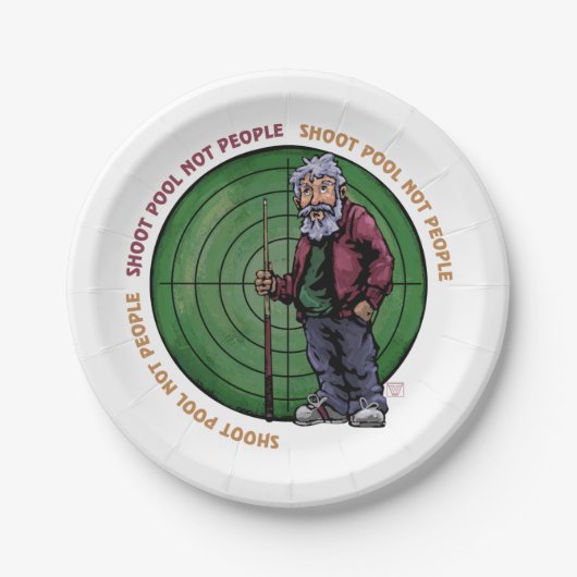 Shoot zwembad Niet mensen Papieren Bordje (Voorkant)