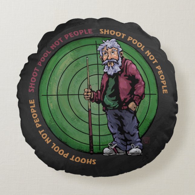 Shoot zwembad Niet mensen Rond Kussen (Voorkant)