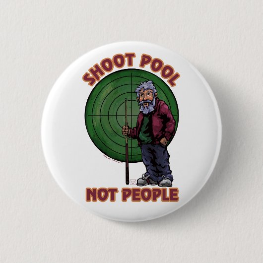 Shoot zwembad Niet mensen Ronde Button 5,7 Cm (Voorkant)
