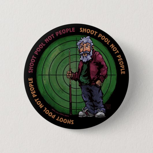 Shoot zwembad Niet mensen Ronde Button 5,7 Cm (Voorkant)