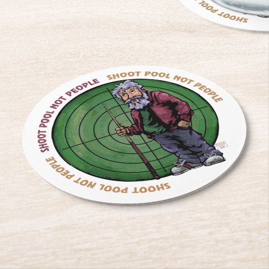 Shoot zwembad Niet mensen Ronde Kartonnen Onderzetter (Gebogen)