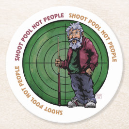 Shoot zwembad Niet mensen Ronde Kartonnen Onderzetter