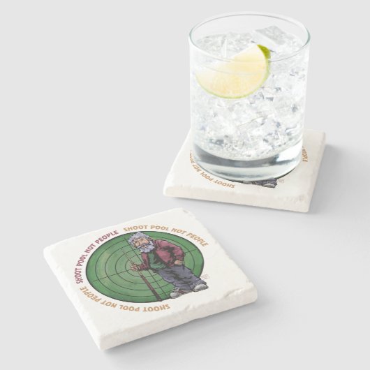 Shoot zwembad Niet mensen Stenen Onderzetter (Zijkant)