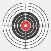 Shootdoel Ronde Sticker (Voorkant)