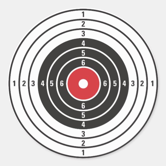 Shootdoel Ronde Sticker (Voorkant)