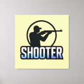Shooter – Marksman Silhouette Premium Design Canvas Afdruk (Voorkant)