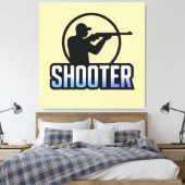 Shooter – Marksman Silhouette Premium Design Canvas Afdruk (Insitu (Slaapkamer))