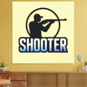 Shooter – Marksman Silhouette Premium Design Canvas Afdruk (Insitu (Woonkamer))