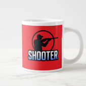 Shooter – Marksman Silhouette Premium Design Grote Koffiekop (Rechts)