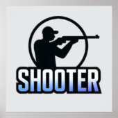 Shooter – Marksman Silhouette Premium Design Poster (Voorkant)