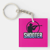 Shooter – Marksman Silhouette Premium Design Sleutelhanger (voorkant)