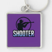 Shooter – Marksman Silhouette Premium Design Sleutelhanger (Voorkant)